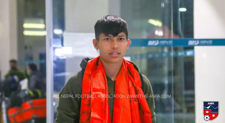 National team forward Sabitra Bhandari returns from Qatar treatment