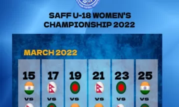 यू–१९ महिला साफ च्याम्पियनसिपको पहिलो खेलमा नेपालले भारतसँग प्रतिस्पर्धा गर्ने