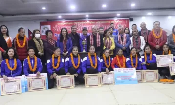 नेकोसद्वारा खेलाडी सम्मानित