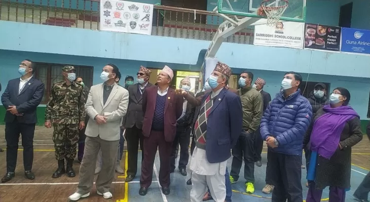 खेलकुद मन्त्रीद्धारा निरीक्षण