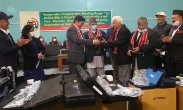 सुटिङ प्रशिक्षण हलको उद्घाटन