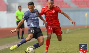 ‘ए’ डिभिजन लिग : पुलिस र एपिएफको खेल बराबरीमा