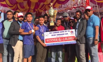मेयर कप टी–ट्वान्टी क्रिकेट प्रतियोगिताको उपाधि नवलपुरलाई