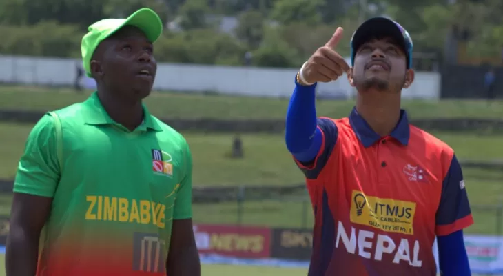 नेपाल जिम्बाब्वेसँग दोस्रो खेल खेल्दै