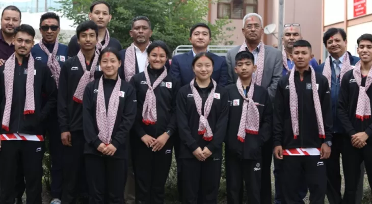 टेबल टेनिस प्रतियोगितामा सहभागी हुन नेपाली टोली माल्दिभ्स जाँदै