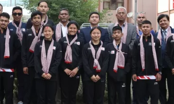 टेबल टेनिस प्रतियोगितामा सहभागी हुन नेपाली टोली माल्दिभ्स जाँदै