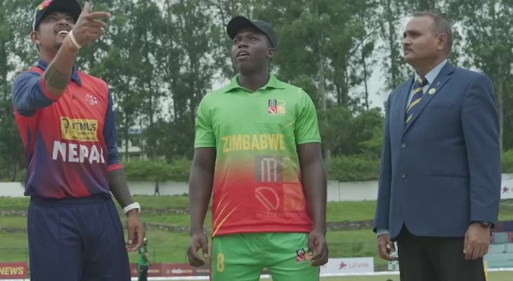जिम्बावेद्धारा नेपाललाई जितको लागि २१४ रनको लक्ष्य