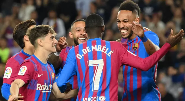 स्पेनिस ला लिगा : औवामियाङको दुई गोलमा बार्सिलोनाको जित