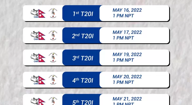 नेपाली र युगान्डाबीच महिला टी-२० शृंखला हुने