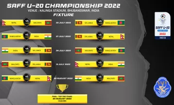 साफको पहिलो खेलमा नेपालले माल्दिभ्सको सामना गर्ने