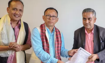 Senior Vice Prez Pankaj Bikram Nembang files his candidacy for ANFA Presidency