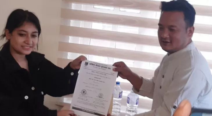 एन्फा केन्द्रीय सदस्यमा लामाद्धारा उम्मेदवारी दर्ता