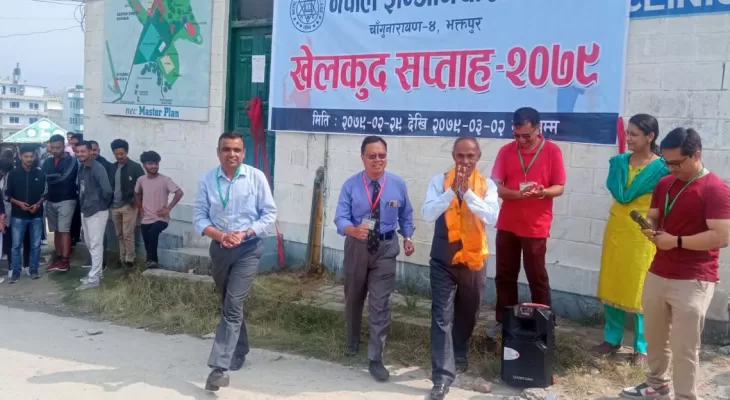 वैकुन्ठ मानन्धरद्धारा पाँंचदिने खेलकुद् सप्ताह उदघाटन