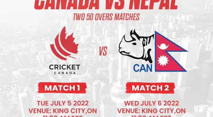 नेपाल र क्यानडाबीचको खेल तालिका परिवर्तन