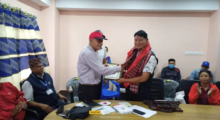 भलिबल प्रशिक्षक चन्दको सम्मान र बिदाई