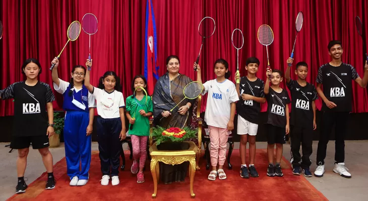 विश्व ब्याडमिन्टन दिवसमा खेलाडीसँग राष्ट्रपति भण्डारीको साक्षात्कार