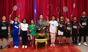 विश्व ब्याडमिन्टन दिवसमा खेलाडीसँग राष्ट्रपति भण्डारीको साक्षात्कार