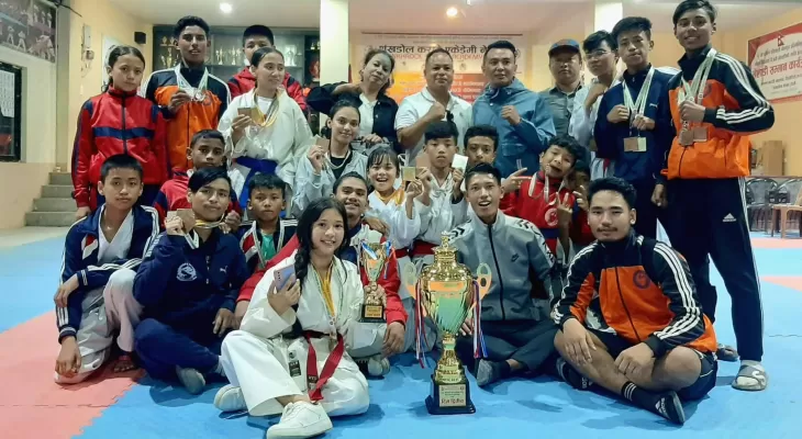 गोकर्णेश्वर रनिङ शिल्ड कराते प्रतियोगिताको उपाधी बालवाटिकालाई