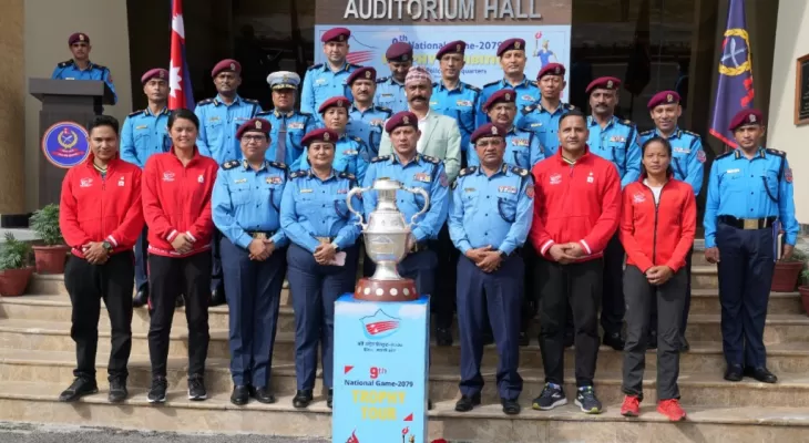 राष्ट्रिय खेलकुदको ट्रफी आर्मी र प्रहरीको मुख्यालयमा