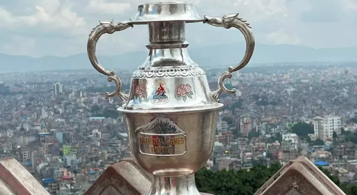 नवौं राष्ट्रिय खेलकुद प्रतियोगिताको रनिङ ट्रफी पोखरामा