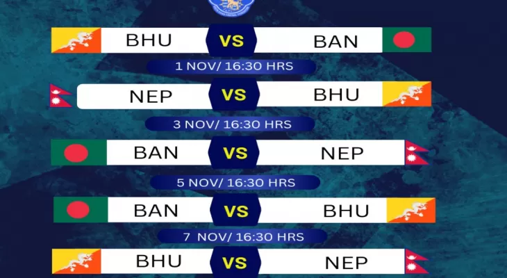 साफ यू–१५ च्याम्पियनसिप : पहिलो खेलमा नेपालले भुटानसँग प्रतिस्पर्धा गर्ने