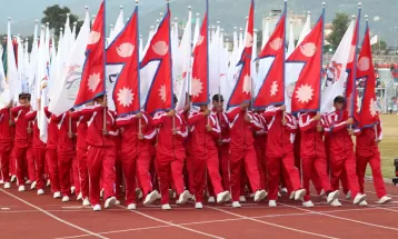 नवौँ राष्ट्रिय खेलकुदको समुद्घाटनका अवसरमा मार्चपाससहित सांस्कृतिक कार्यक्रम