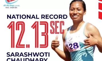 Saraswoti wins women' 100 meter with maternal mark