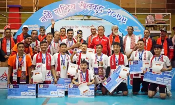 नवौँ राष्ट्रिय खेलकुद : ह्याण्डबलमा गण्डकी र सेनालाई स्वर्ण पदक