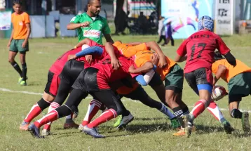 नवौँ राष्ट्रिय खेलकुद : रग्बीमा आर्मी अगाडि