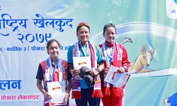 नवौँ राष्ट्रिय खेलकुद : ट्राइयाथलनमा आर्मी र एपिएफलाई स्वर्ण