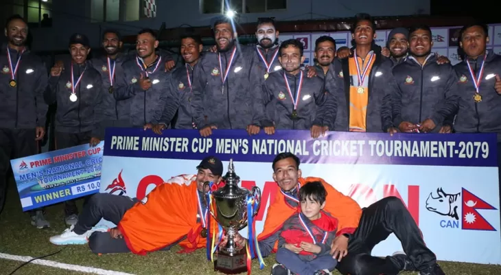 प्रधानमन्त्री कप क्रिकेटको उपाधि एपीएफ क्लबलाई