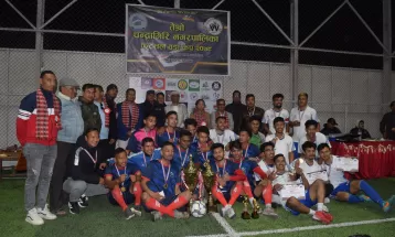 चनपा वडास्तरीय फुटसल प्रतियोगिताको उपाधि वडा नं १५ लाई