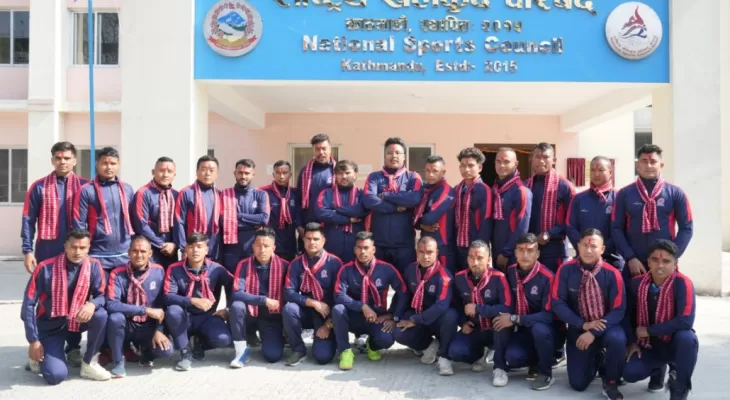 नेपाली रग्बी टोली भारत प्रस्थान