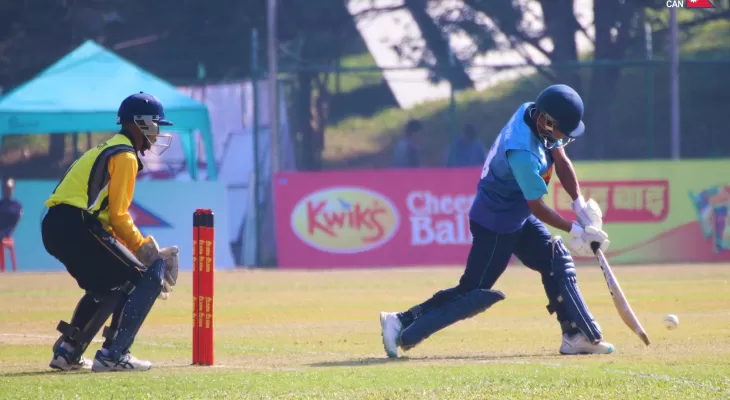 यू–१९ राष्ट्रिय क्रिकेट : गण्डकीलाई बागमती प्रदेशले ७४ रनले हरायो