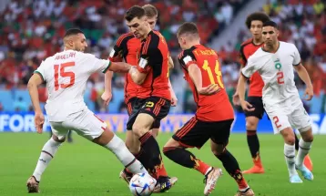 उपाधि दावेदार बेल्जियम मोरोक्कोसँग पराजित