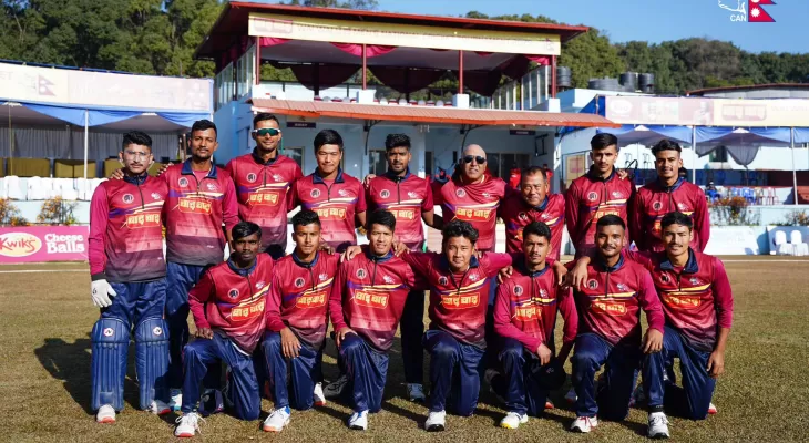 यु १९ राष्ट्रिय क्रिकेट : लुम्बिनी प्रदेश विजयी