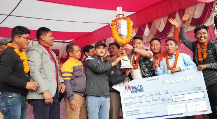 टाईगर युवा क्लबले जित्यो मीनबहादुर केसी स्मृती कप फुटबलको उपाधि