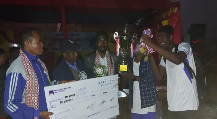 प्रथम सन्थाल कप फुटबल प्रतियोगिताको उपाधि आयोजकलाई
