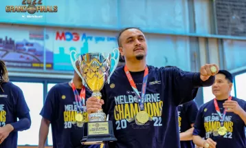 मेल्बर्न बास्केटबल लिगमा सुमितको टोली च्याम्पियन