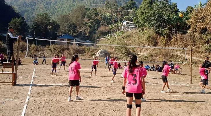 सिन्धुपाल्चोकमा महिला भलिबल प्रतियोगिता सुरु