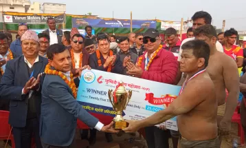 अन्तर्राष्ट्रिय कुस्ती प्रतियोगितामा नवलपरासीका थापा प्रथम