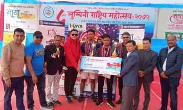 खुल्ला ब्याडमिन्टन प्रतियोगिताको उपाधि लाफा समूहलाई