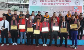 कालभैरवद्वारा राष्ट्रिय खेलकुदका स्वर्ण विजेता सम्मानित