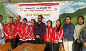 स्केटबोर्ड टोली शारजाह जाँदै