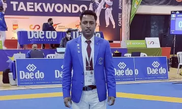 International referee Dhakal leaves for Uzbekistan to participate in 2024 POG international referee training