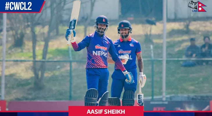 आसिफले प्रहार गरे करियरकै पहिलो एक दिवसीय सतक