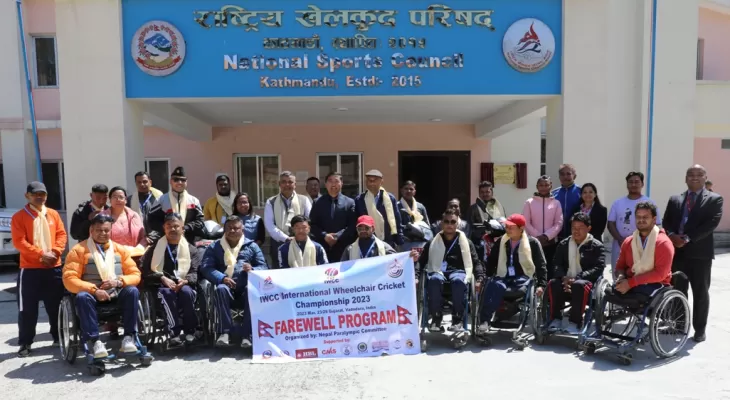 व्हीलचेयर क्रिकेट टोली भारत जाने