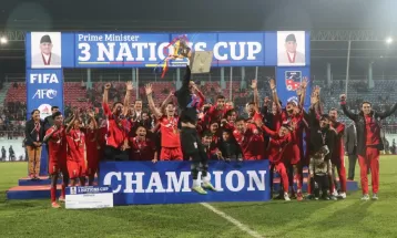 प्रधानमन्त्री त्रिदेशीय फुटबल प्रतियोगिताको उपाधि नेपाललाई