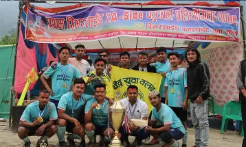 सेभेन ए साइड फुटबल प्रतियोगिताको उपाधि बौद्ध युवा क्लबलाई