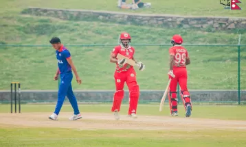 नेपालले ओमानसँग अभ्यास खेल खेल्दै